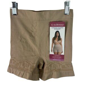CURVEEZ Everyday Shaping Boyshort Women's M Nude Beige NWT
